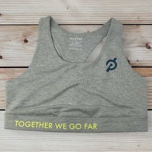 NWT Peloton Sports Bra Women’s Small Gray Heathered‎ Strappy Together We Go Far